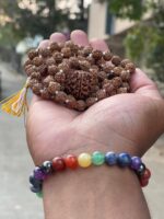 5 Mukhi Rudraksha Mala (108+1 Beads) - Image 4